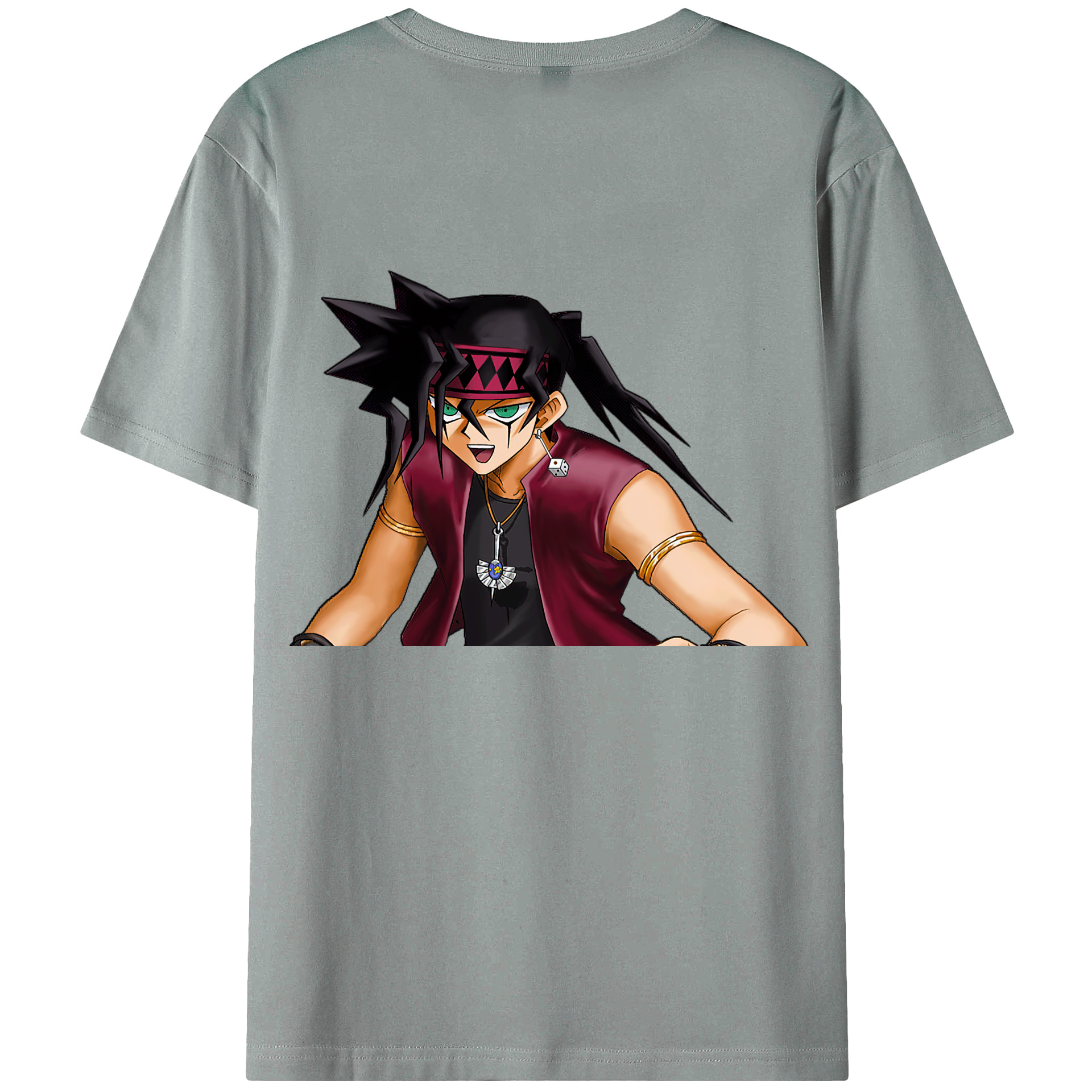 （画像用） 遊☆戯☆王 Yu-Gi-Oh! 綿100％ メンズ半袖Tシャツ（バックプリント） 通気性